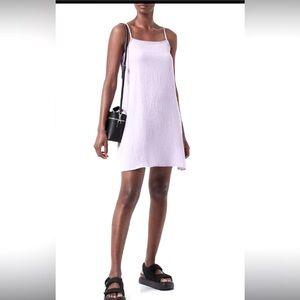 NWT $55 Vero Moda white mini casual dress or swim coverup. Waffle fabric. Sz Med